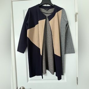 Ann Taylor - Block Colored-Open Long Cardigan